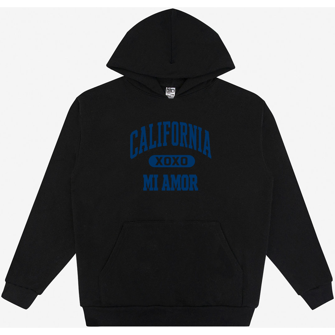 CAL Mi Amor Heavyweight Hoodie - Navy Print