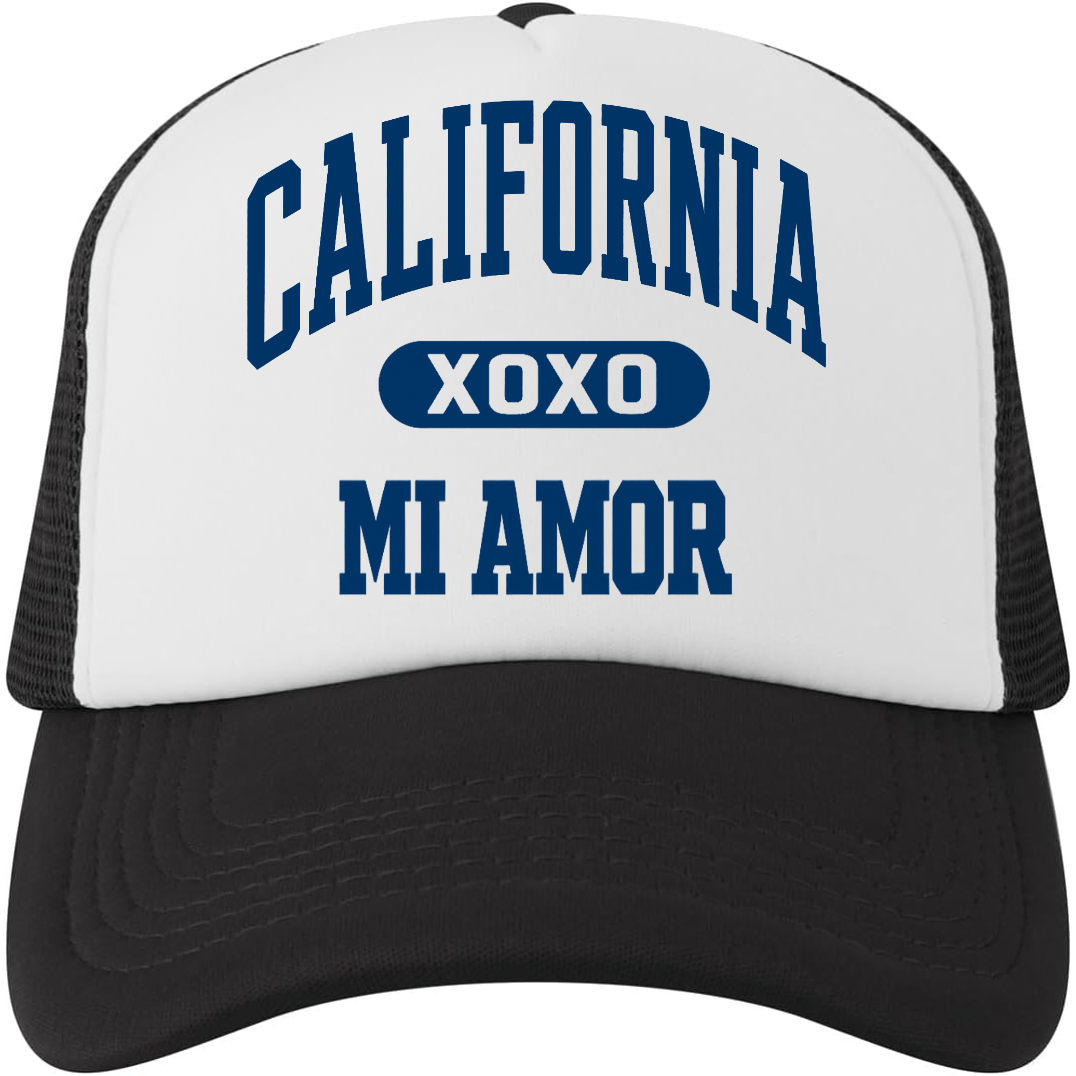 Cal Mi Amor Trucker Hat - Navy Print