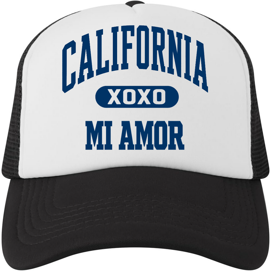 Cal Mi Amor Trucker Hat - Navy Print