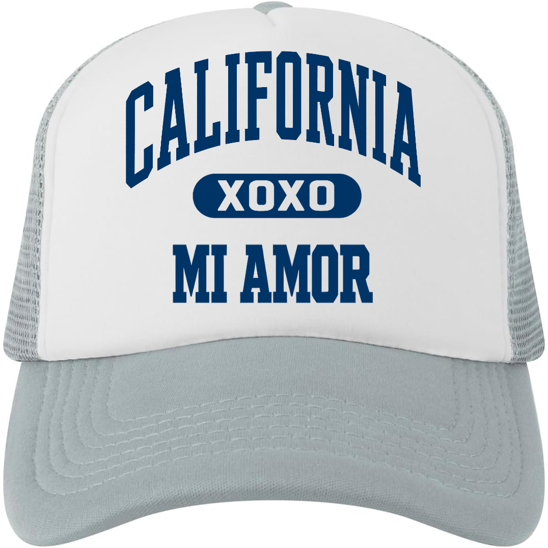 Cal Mi Amor Trucker Hat - Navy Print