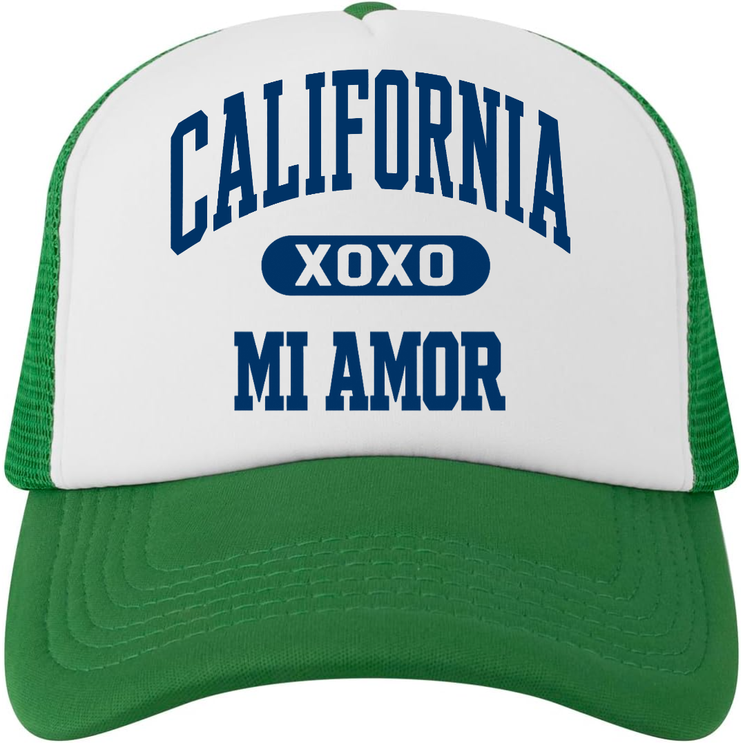 Cal Mi Amor Trucker Hat - Navy Print