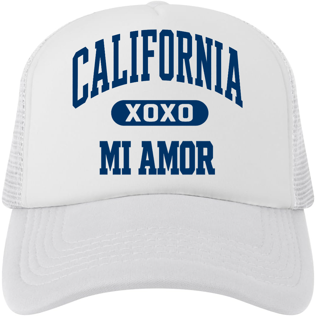 Cal Mi Amor Trucker Hat - Navy Print