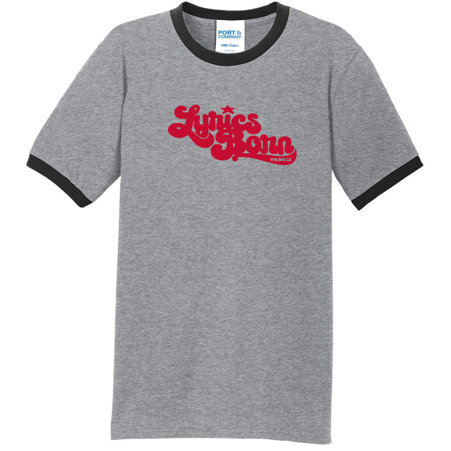 LB Monogram Unisex Ringer Tee - Grey