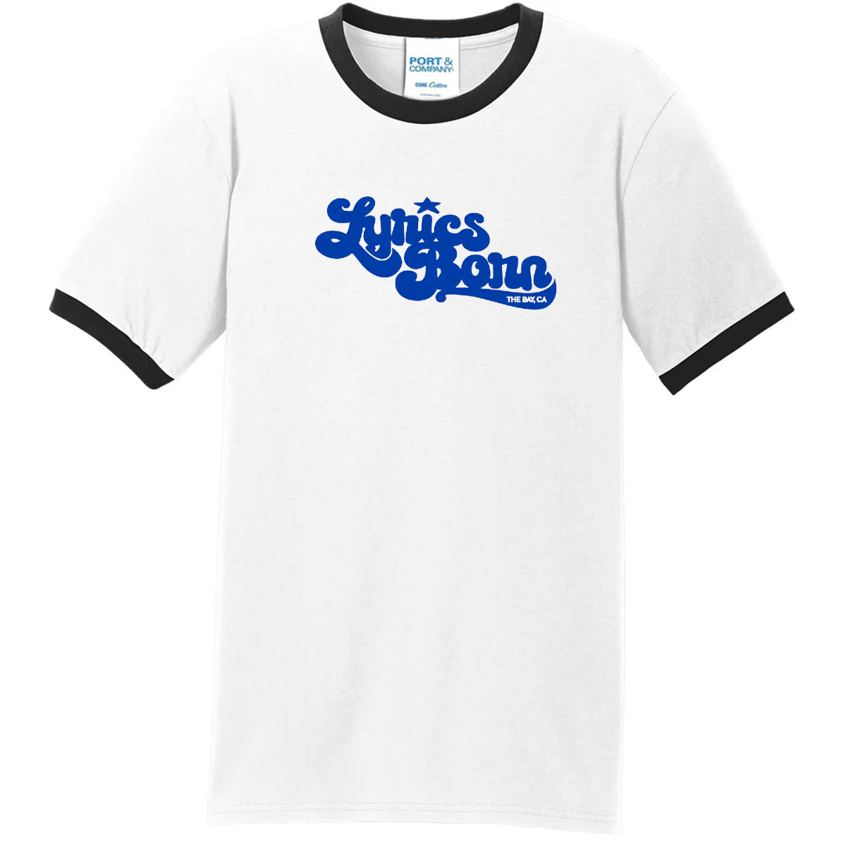 LB Monogram Unisex Ringer Tee - White