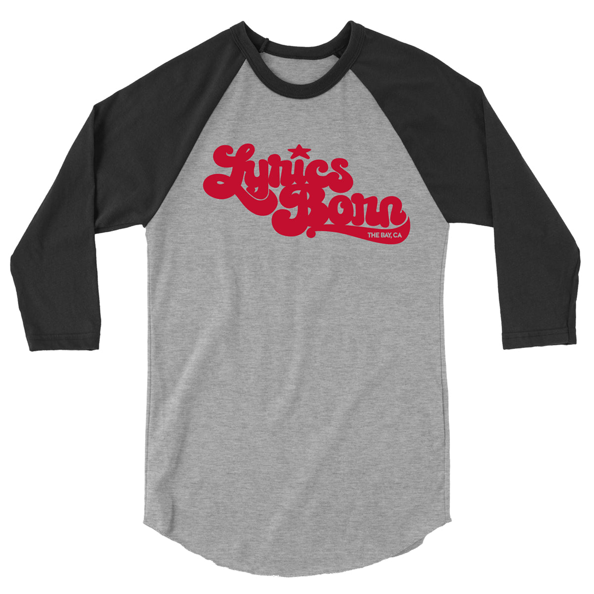 LB Monogram Unisex Baseball Tee with Black Sleeves