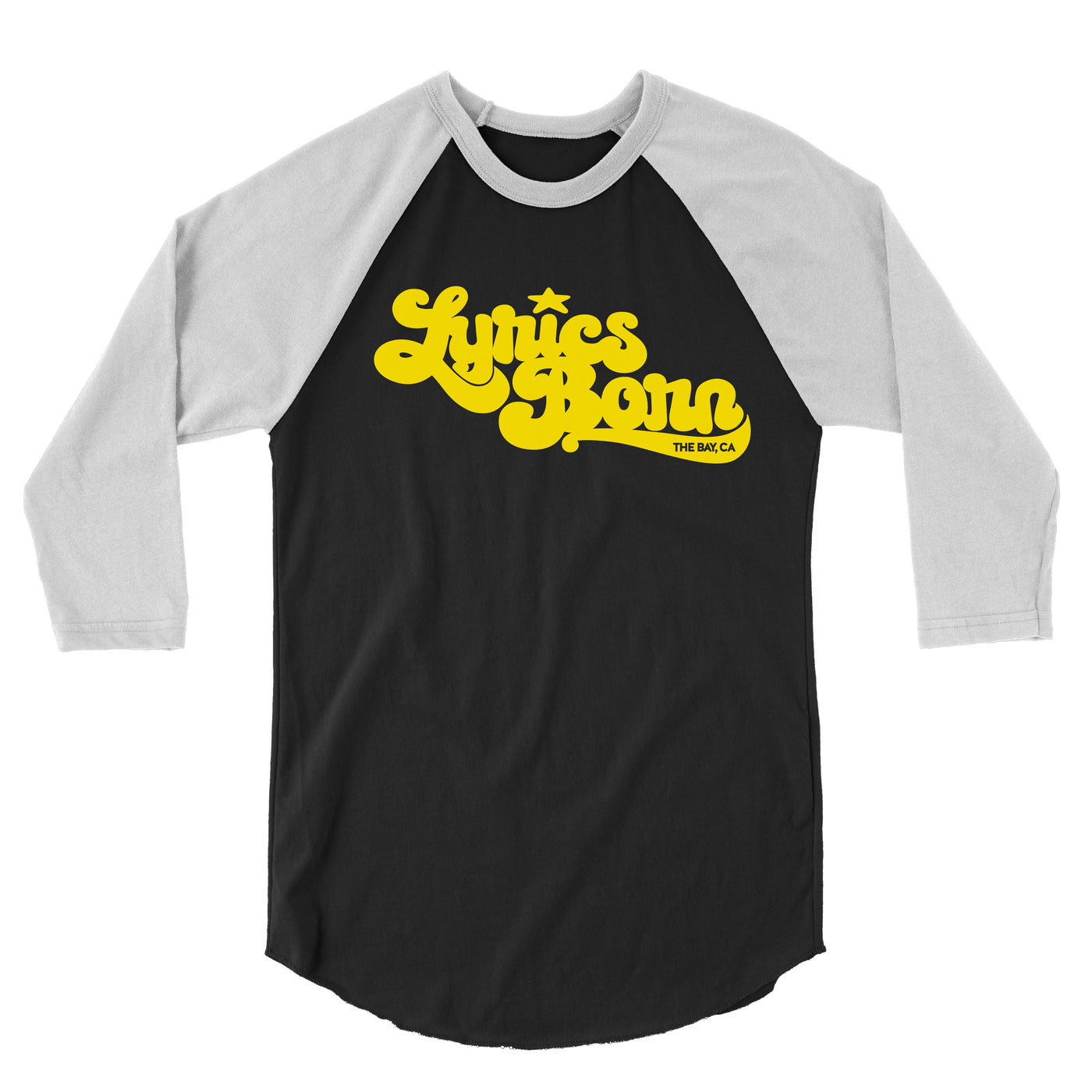 LB Monogram Unisex Baseball Tee with White Sleeves